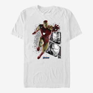 Queens Marvel Avengers Endgame - Ironman Panels Unisex T-Shirt White