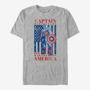 Queens Marvel Avengers Classic - Captain Merica Unisex T-Shirt Heather Grey