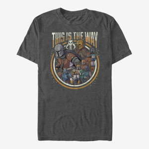 Queens Star Wars: The Mandalorian - The Way Group Unisex T-Shirt Dark Heather Grey