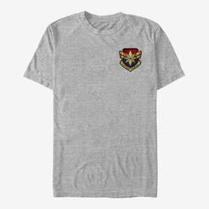 Queens Captain Marvel: Movie - Marvel Patch Unisex T-Shirt Heather Grey