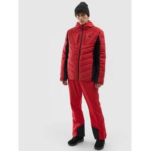 Pánská lyžařská péřová bunda se syntetickým peřím - červená