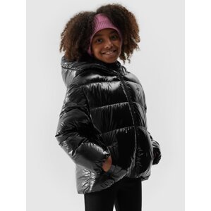 Dívčí péřová bunda s výplní ze syntetického peří - černá