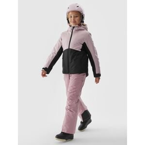 Dívčí lyžařská bunda membrána 5000 - pudrově růžová