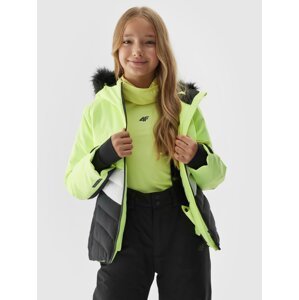 Dívčí lyžařská bunda membrána 10000 - limetková