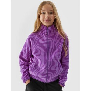 Dívčí fleece regular se stojáčkem - fialový