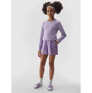 Dívčí teplákové šortky - fialové