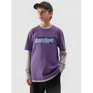 Chlapecké tričko s potiskem - fialové