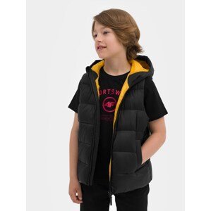 Chlapecká prošívaná péřová vesta s kapucí