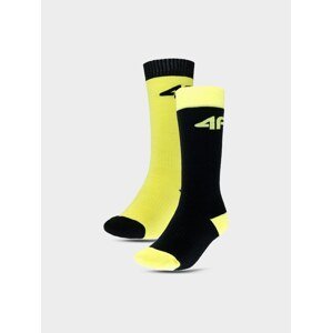 Chlapecké lyžařské ponožky (2-pack) - limetové/černé