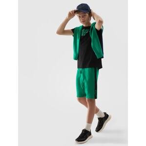 Chlapecké teplákové šortky - zelené