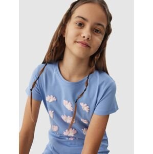 Dívčí tričko z organické bavlny - denim