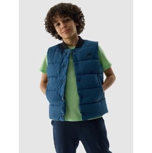 Chlapecká péřová vesta s výplní ze syntetického peří - modrá