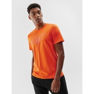 Pánské tričko regular s potiskem - oranžové