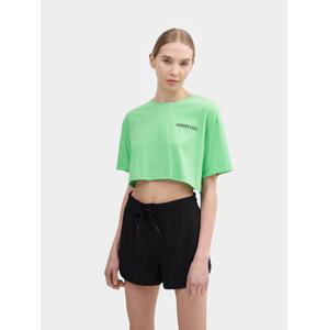 Dámské hladké tričko crop-top