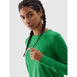 Dámské běžecké rychleschnoucí tričko s dlouhými rukávy - zelené