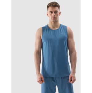 Pánský sportovní tank top regular z recyklovaných materiálů - modrý