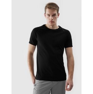 Pánské bezešvé outdoorové běžecké tričko - černé