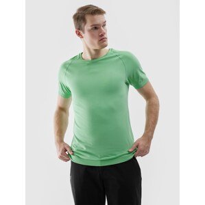 Pánské bezešvé outdoorové běžecké tričko - zelené