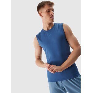 Pánský sportovní tank top regular z recyklovaných materiálů - tmavě modrý