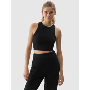 Dámský crop top slim - černý