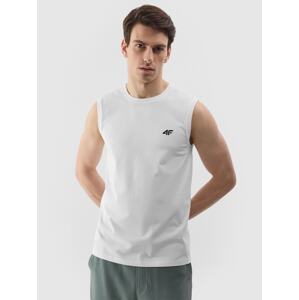 Pánský hladký tank top regular - bílý