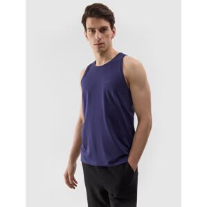 Pánský hladký tank top regular - tmavě modrý