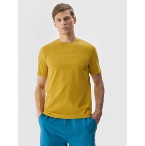 Pánské tričko s potiskem - žluté