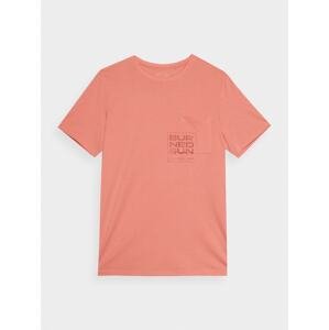 Pánské tričko regular z organické bavlny s potiskem - oranžové