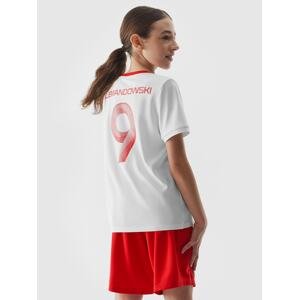 Dětské fotbalové tričko 4F x Robert Lewandowski - bílé