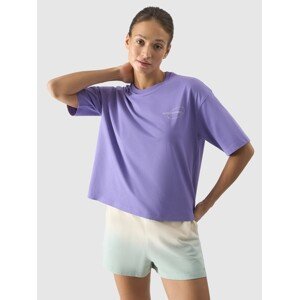 Dámské tričko oversize s potiskem - fialové