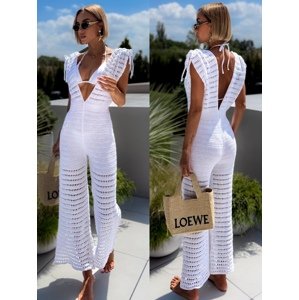 Bílý elegantní overal ILIANE Velikost: ONESIZE