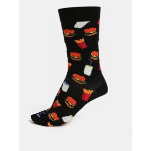 Happy Socks Hamburger Ponožky Černá
