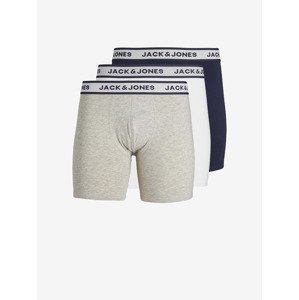 Jack & Jones Solid Boxerky 3 ks Šedá