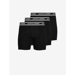 Jack & Jones Solid Boxerky 3 ks Černá