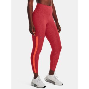 Under Armour UA Rush Legging Emboss Perf Legíny Červená