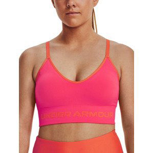 Under Armour UA Seamless Low Long Rib Sportovní podprsenka Růžová