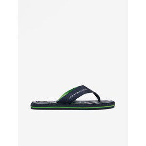 Tommy Hilfiger Massage Footbed Pantofle Modrá