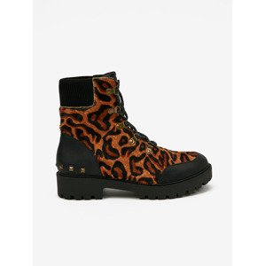 Desigual Biker Leopard Kotníková obuv Hnědá