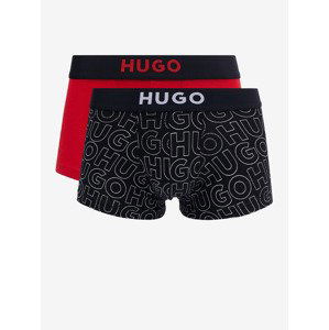 HUGO Boxerky 2 ks Černá