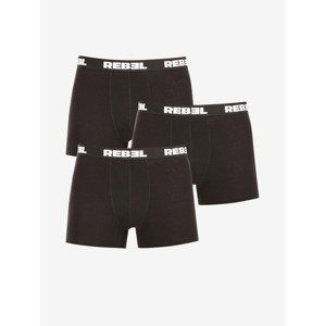 Nedeto Rebel Boxerky 3 ks Černá