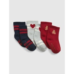 GAP Ponožky 3 páry dětské Červená
