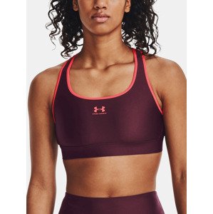 Under Armour UA HG Armour Mid Padless Sportovní podprsenka Červená