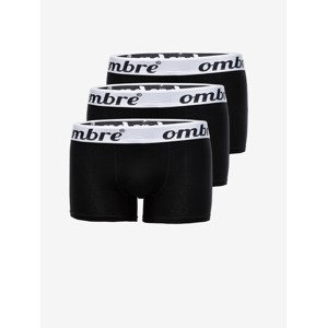 Ombre Clothing Boxerky 3 ks Černá