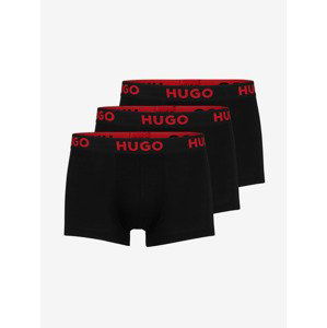 HUGO Boxerky 3 ks Černá