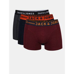 Jack & Jones Lichfield Boxerky 3 ks Červená