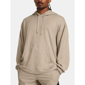 Under Armour UA Rival Waffle Hoodie Mikina Hnědá