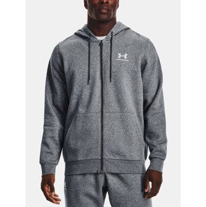 Under Armour UA Essential Fleece FZ Hood Mikina Šedá