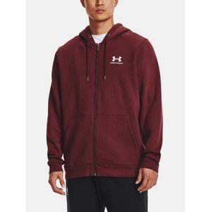 Under Armour UA Essential Fleece FZ Hood Mikina Červená