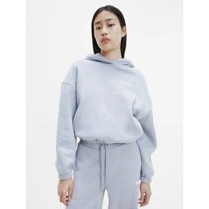 Calvin Klein Jeans Micro Flock Hoodie Mikina Modrá