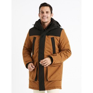 Celio Cubicol Parka Hnědá